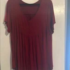 Elegant Burgundy Women's Top